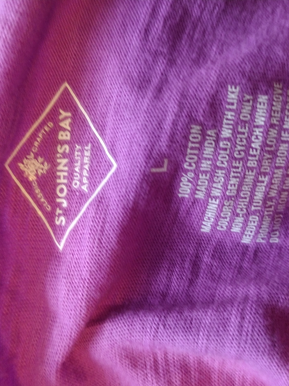 St. John's Bay Lavender Puff Sleeve Eyelet Tee - Picture 5 of 5